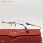 Replica Panthere de Cartier Eyeglasses CT0148O Rimless Gold leg